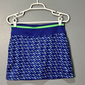 PGA Tour Skort Womens XS Blue Polyester Flamingo Golf Tennis Athletic Skirt Mini